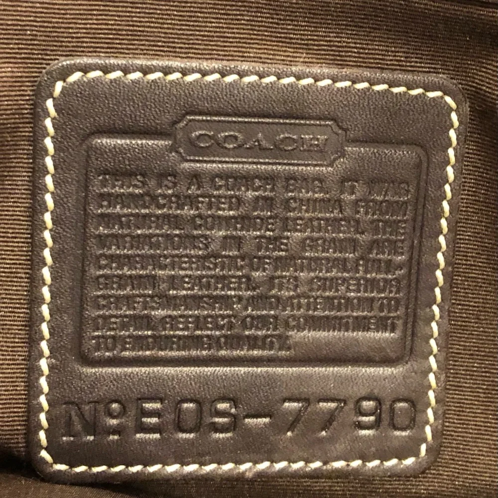 Vintage Leather Coach Tote Bag